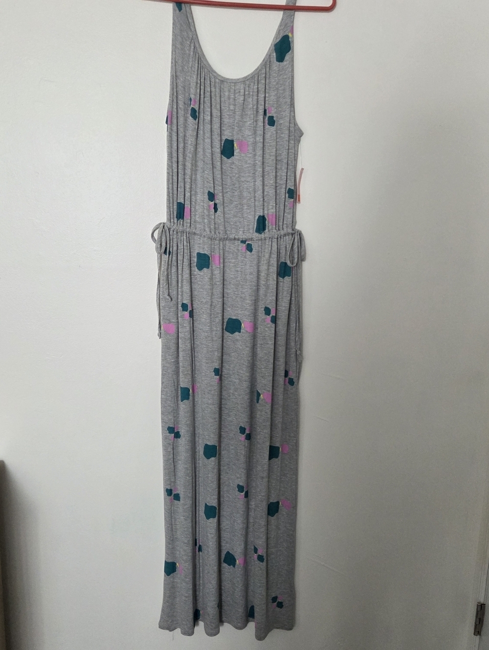 NWT Anthropologie Collab W/ Mia Christopher Gray Maxi Dress "Equilibrium"  Small